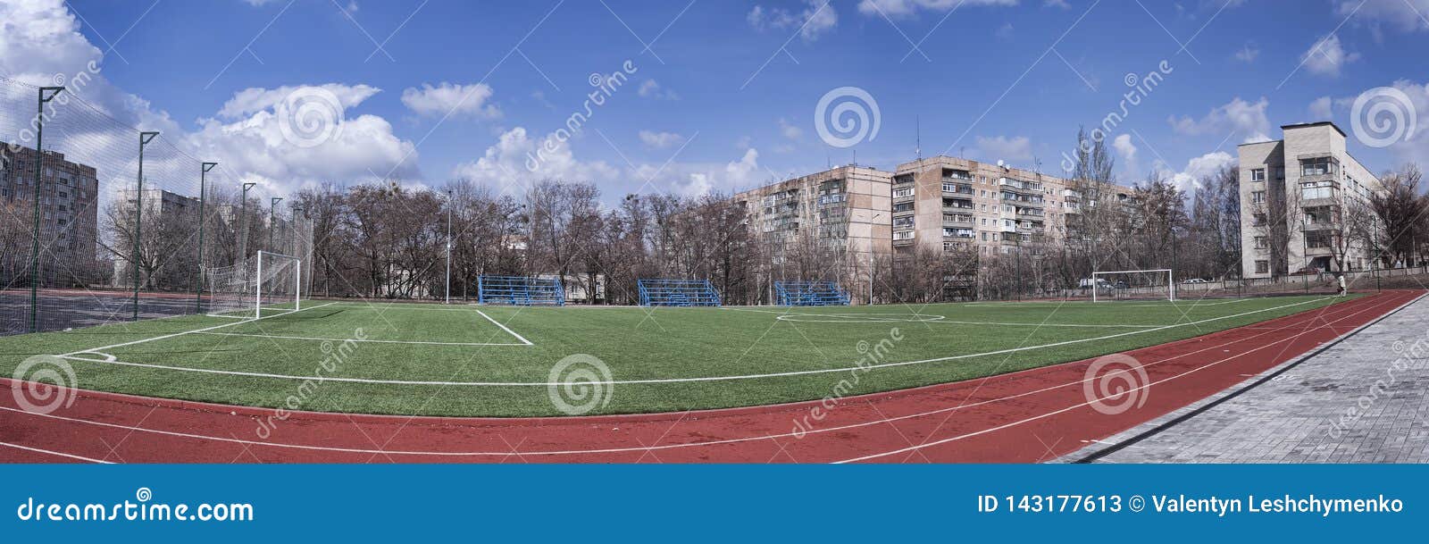 a stadium on the school`s territory in a residential area of Ã¢â¬â¹Ã¢â¬â¹kramatorsk, ukraine
